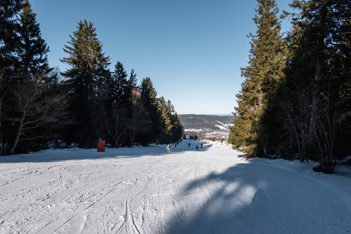 Flache Übungspisten im Skigebiet Lac Blanc