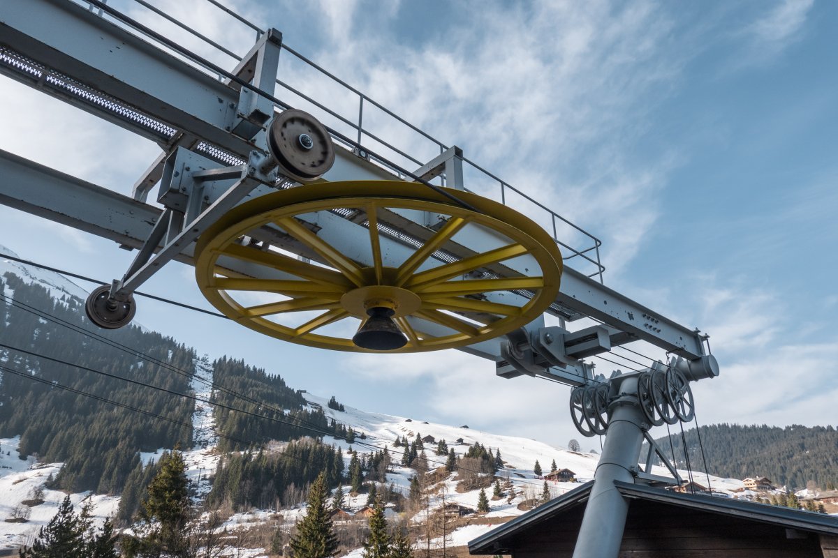 Umlenkscheibe der Sesselbahn Combe des Juments