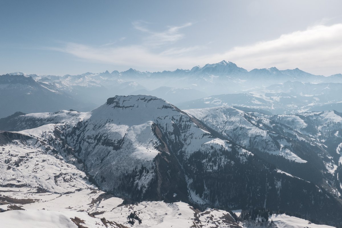 Panorama vom Col de Balme im Massif des Aravis