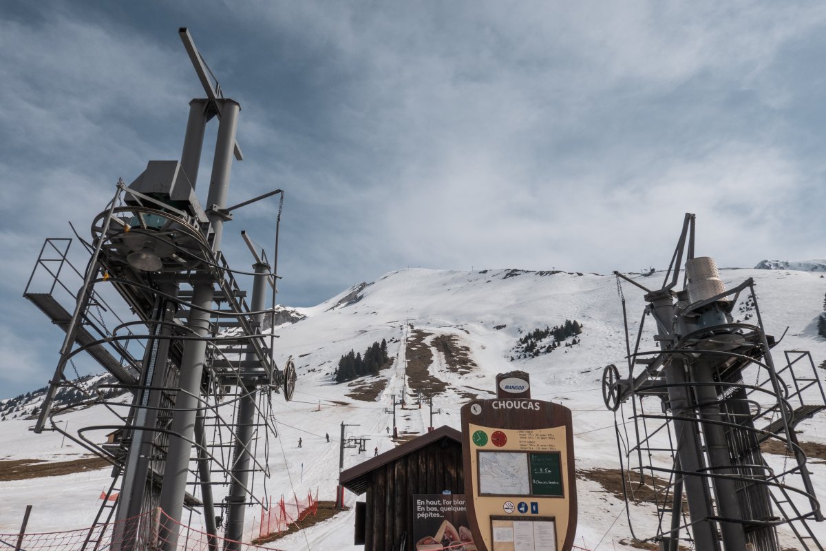 Schlepplifte Choucas im Skigebiet Manigod
