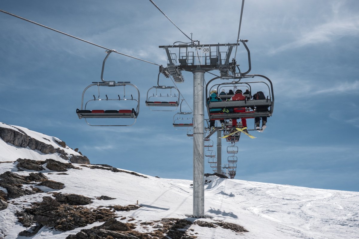 Sesselbahn Chalet de Bellecôte, April 2024