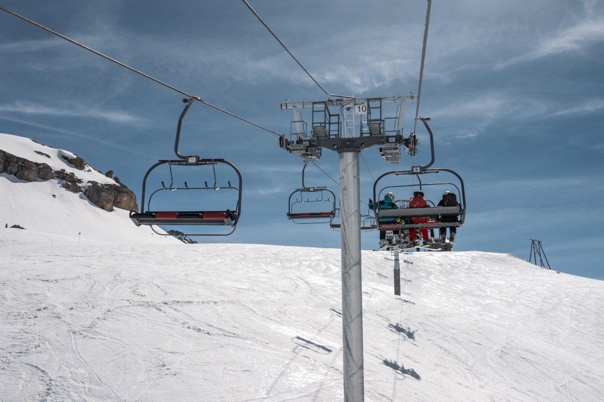 Sesselbahn Chalet de Bellecôte, April 2024