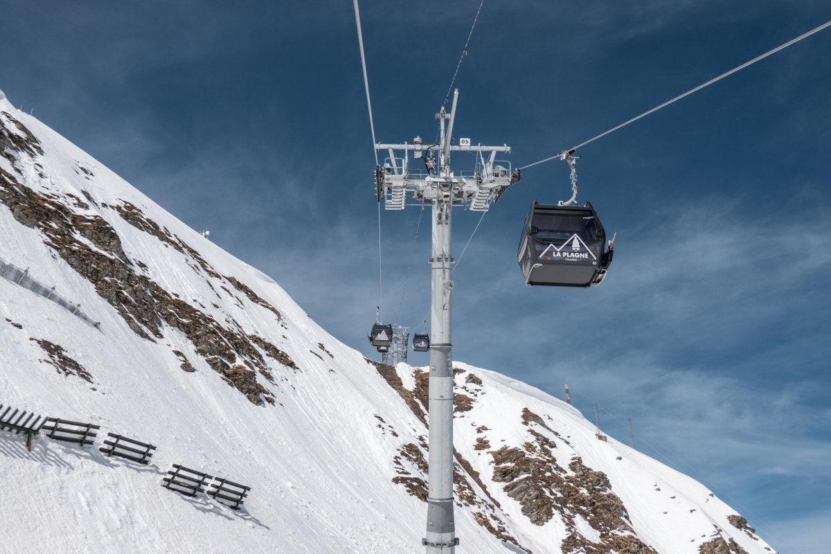 Kabinenbahn Roche de Mio-Col de la Chiaupe, April 2024