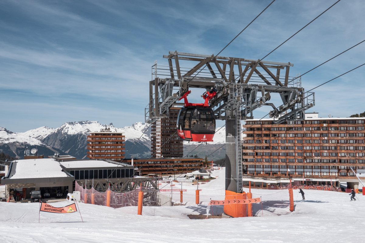 Kabinenbahn La Plagne Centre-Grande Rochette, April 2024