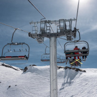 Sesselbahn Chalet de Bellecôte, April 2024