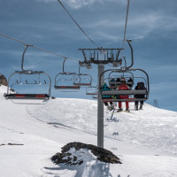 Sesselbahn Chalet de Bellecôte, April 2024