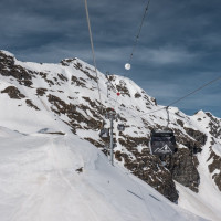 Kabinenbahn Roche de Mio-Col de la Chiaupe, April 2024