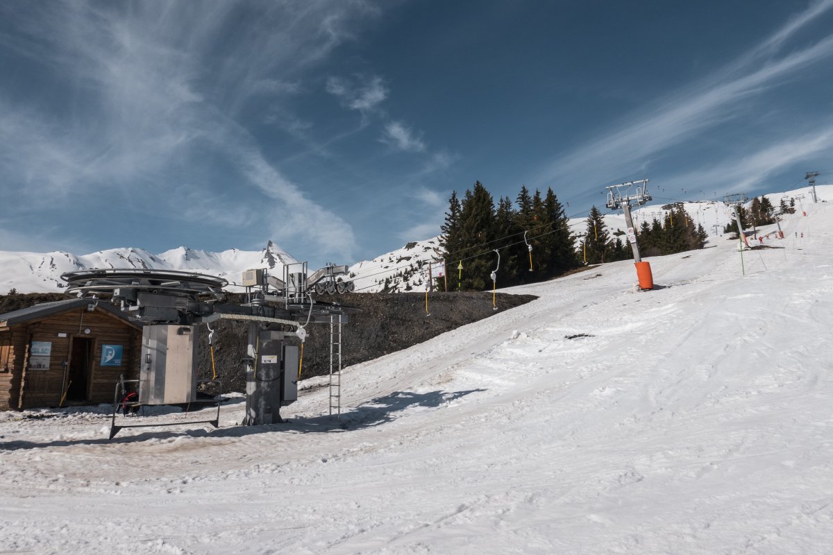 Schlepplift Clarines, April 2024