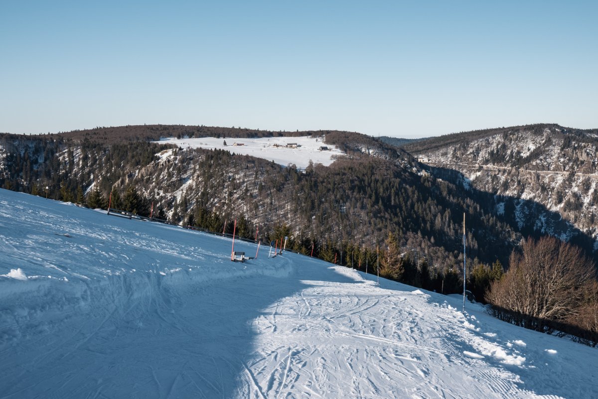 Skipiste am Schlepplift Hinterschallern
