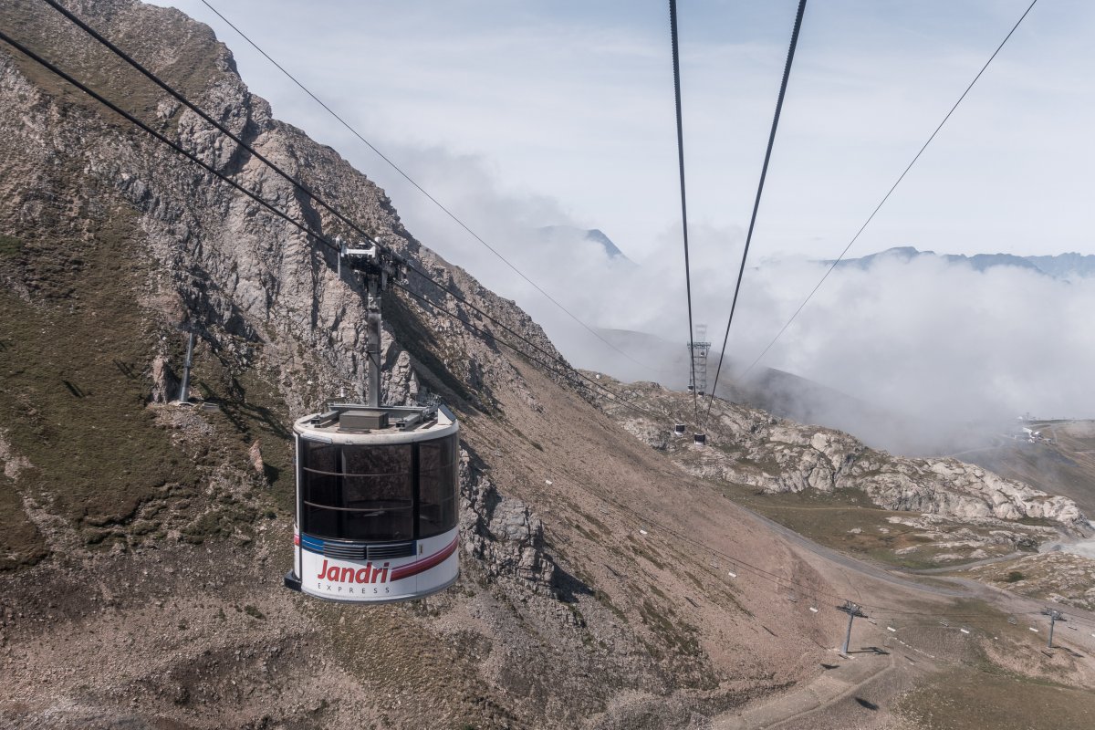Kabinenbahn Les Deux Alpes-Jandri, August 2018