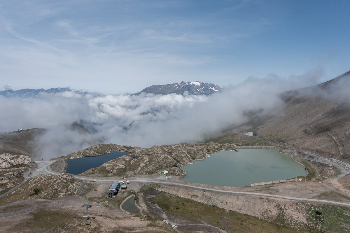 Skigebiet Les Deux Alpes, August 2018