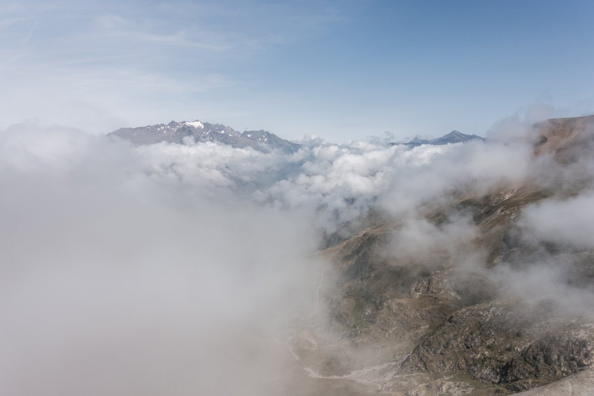 Nebelmeer in Les Deux Alpes, September 2018