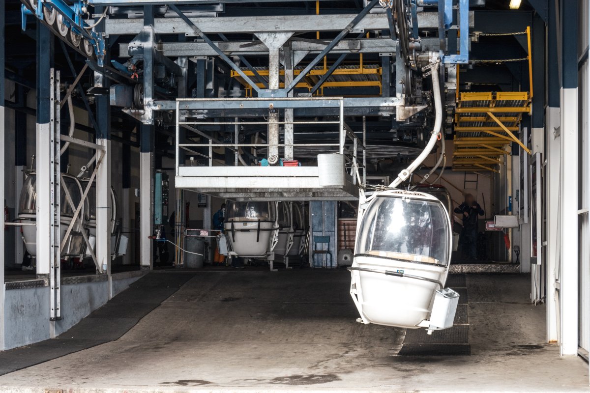 Talstation der Kabinenbahn Œufs Blancs in Les Deux Alpes