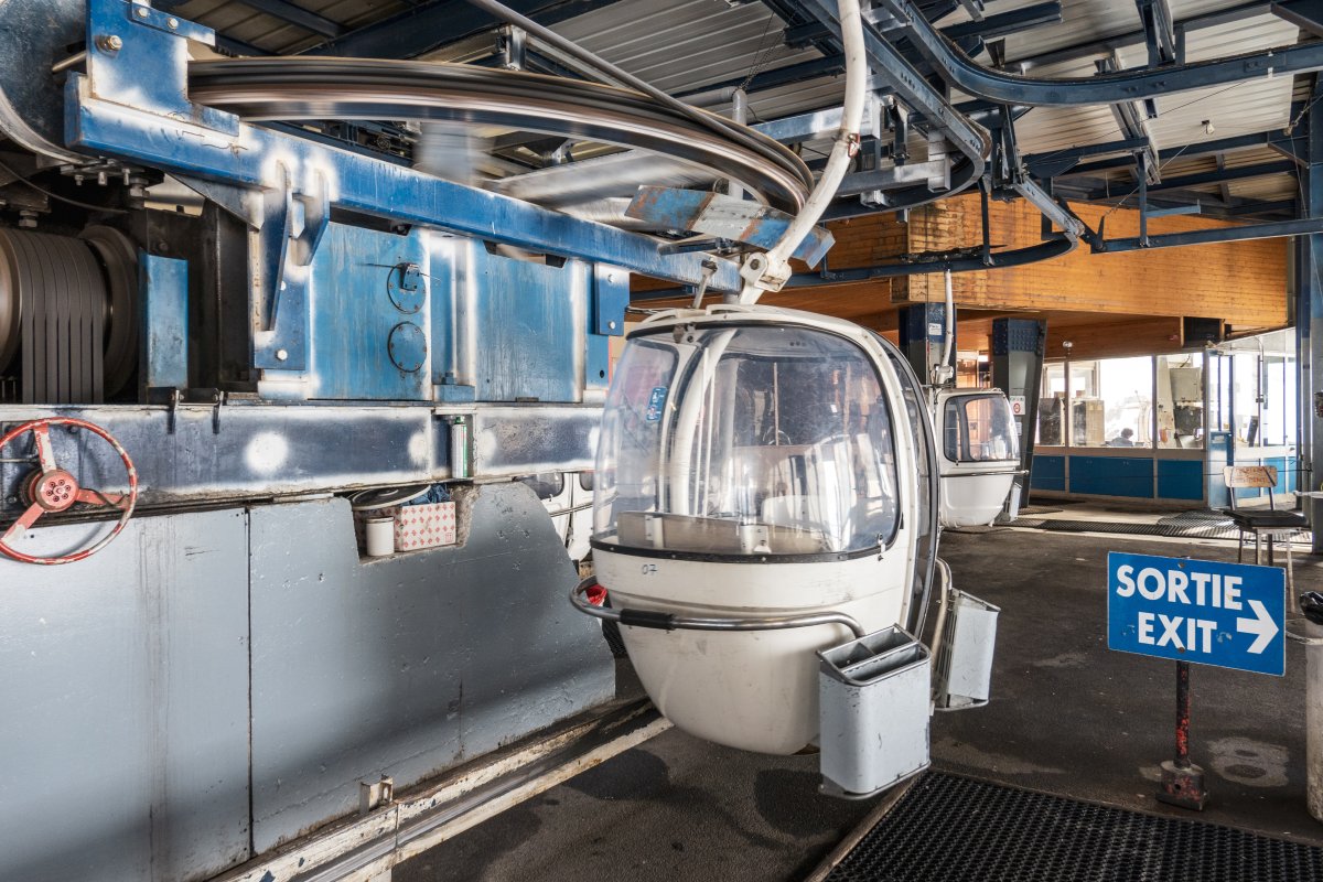 Bergstation der Kabinenbahn Œufs Blancs