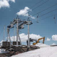 Bergstationen der Schlepplifte Puy Salié 1+2, Juni 2025