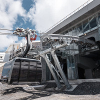 Bergstation der Kabinenbahn Grand Plan-Jandri, Juni 2025