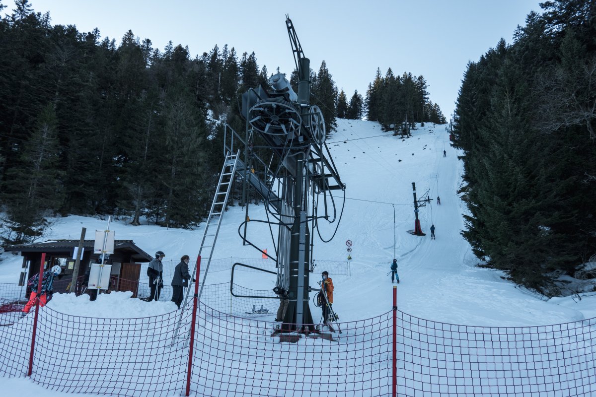 Schlepplift Tremplin mit ehemaliger Sprungschanze