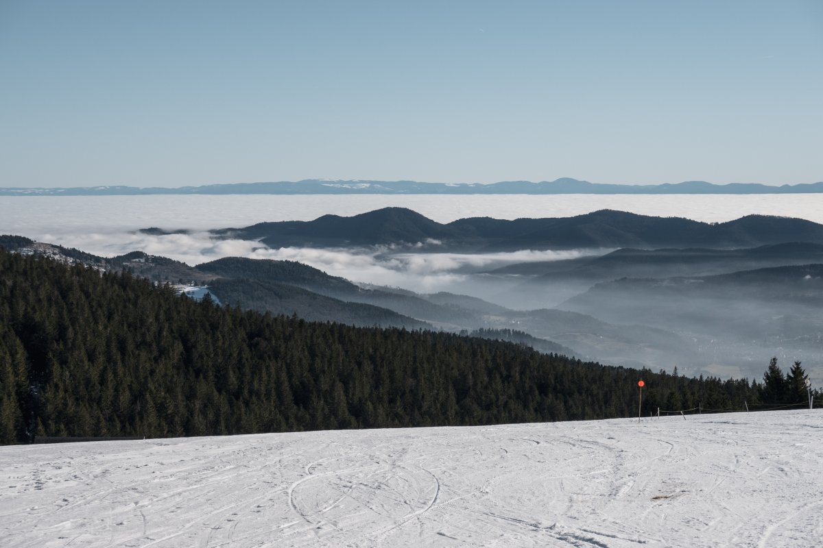Skifahren in den Vogesen im Skigebiet Le Tanet