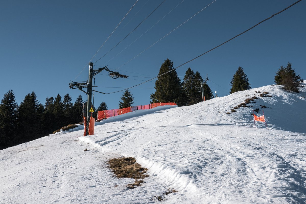 Kurve am Schlepplift Tanet, Dezember 2021