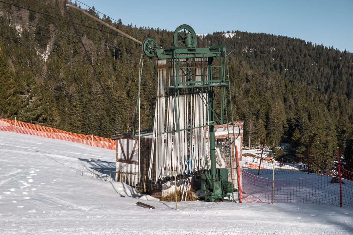 Talstation des Schlepplifts Tanet, Dezember 2021