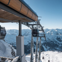 Bergstation der Kabinenbahn Saulire 2, Februar 2025