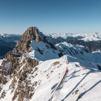 Abfahrt von der Saulire, Februar 2025