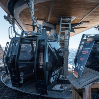 Bergstation der Kabinenbahn Saulire 2, Februar 2025