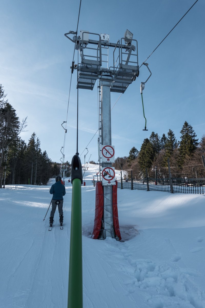 Übungsskilift im Skigebiet Schnepfenried