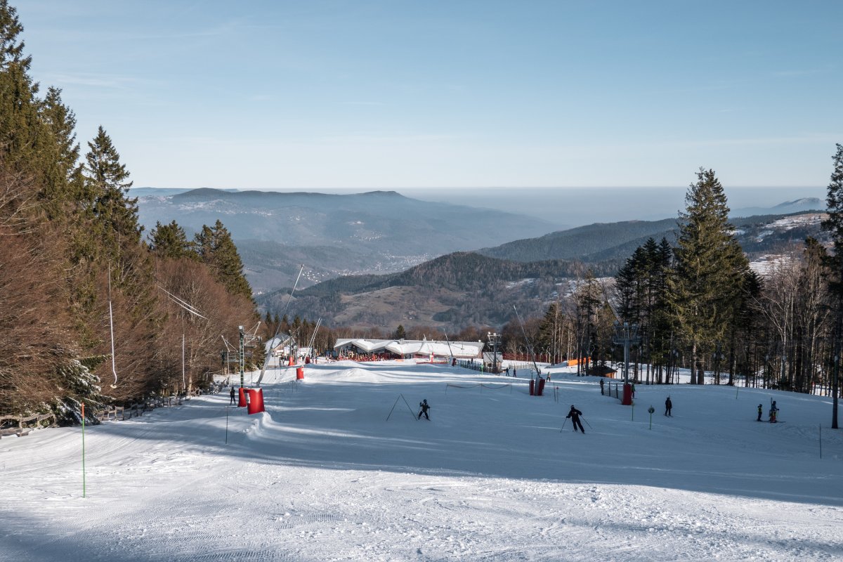 Skifahren am Schnepfenried in den Vogesen