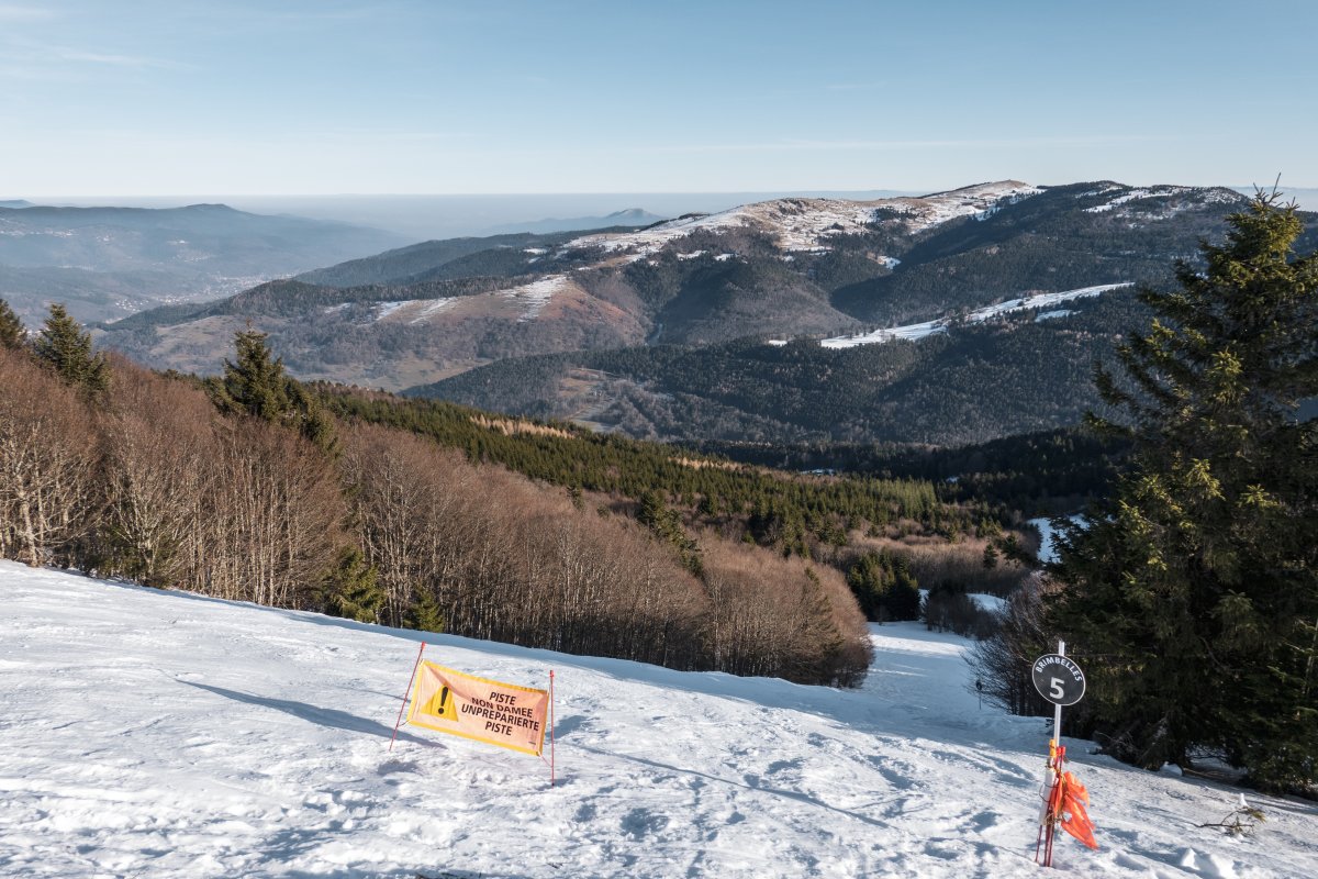 Steile Piste Brimbelles in den Vogesen