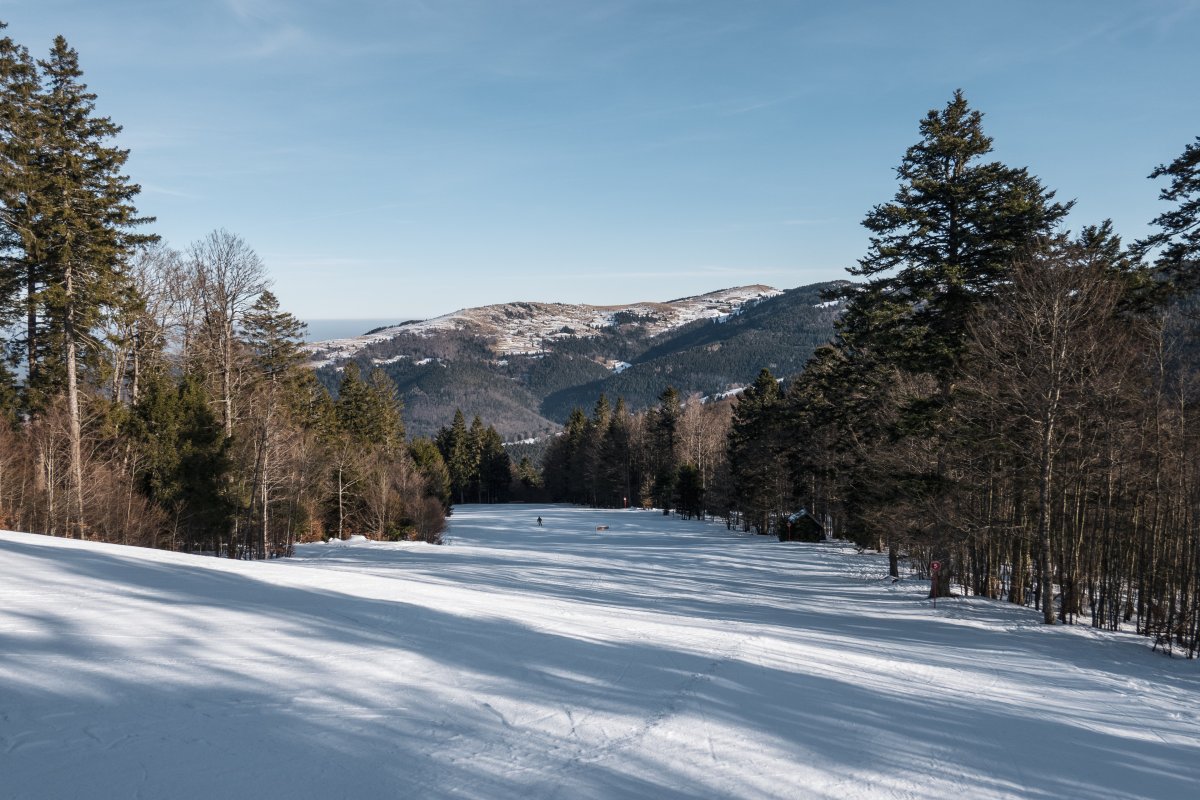 Skipiste Bronner in den Vogesen
