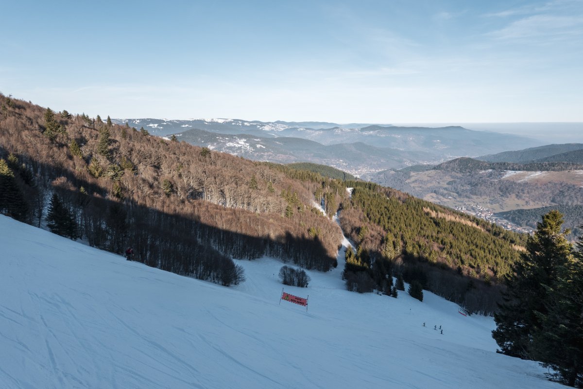Abfahrt am Schlepplift Bronner, Dezember 2021