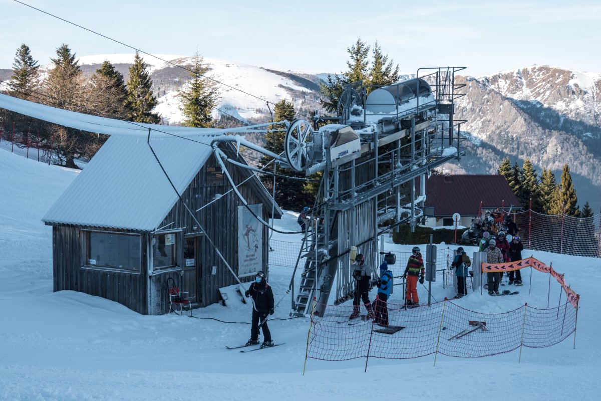 Talstation des Schlepplifts Bellevue, Dezember 2021