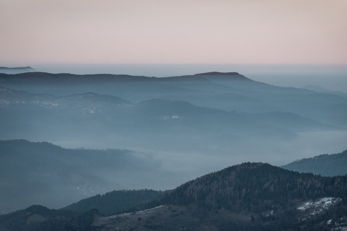 Panorama vom Schnepfenriedkopf, Dezember 2021
