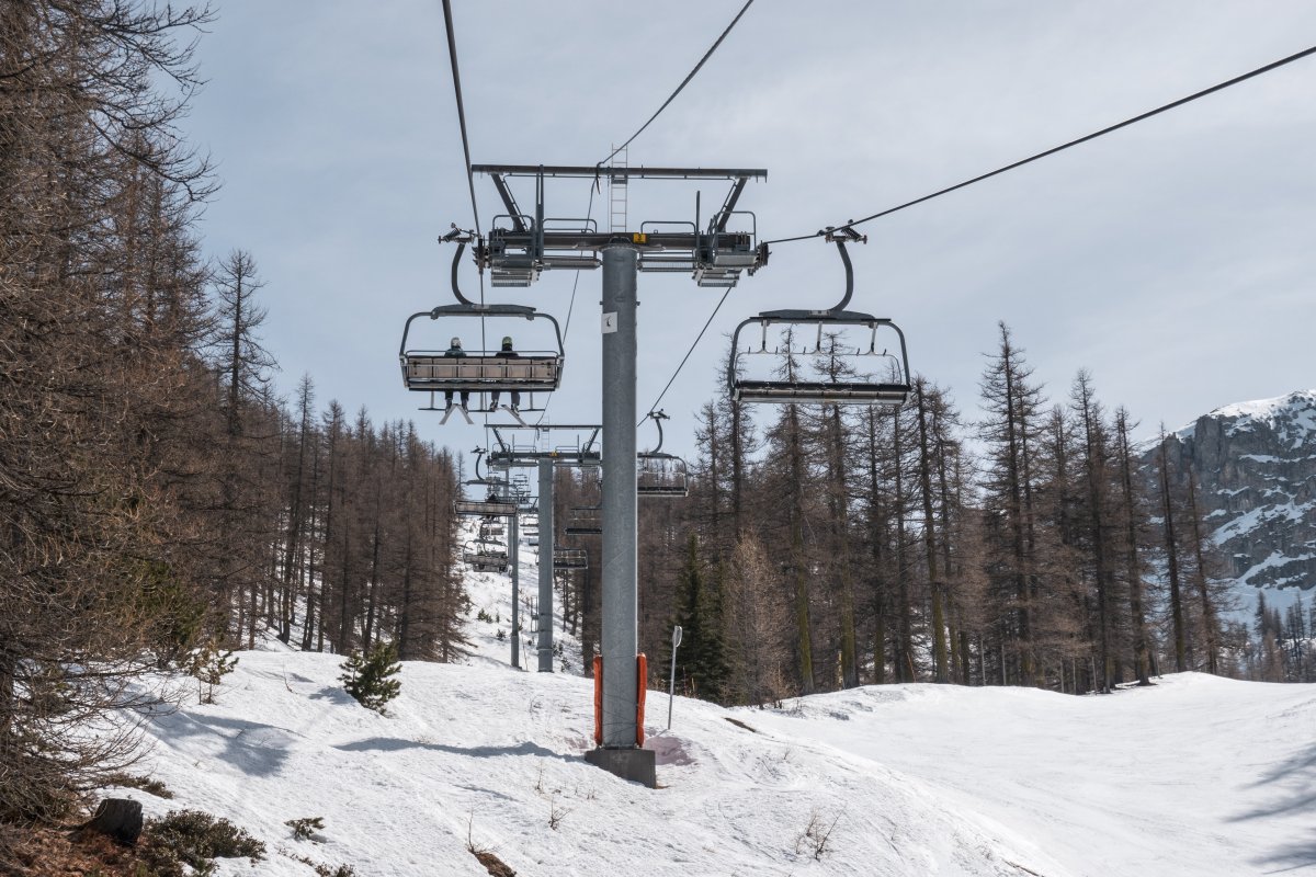 Sesselbahn Col de Prorel, März 2022