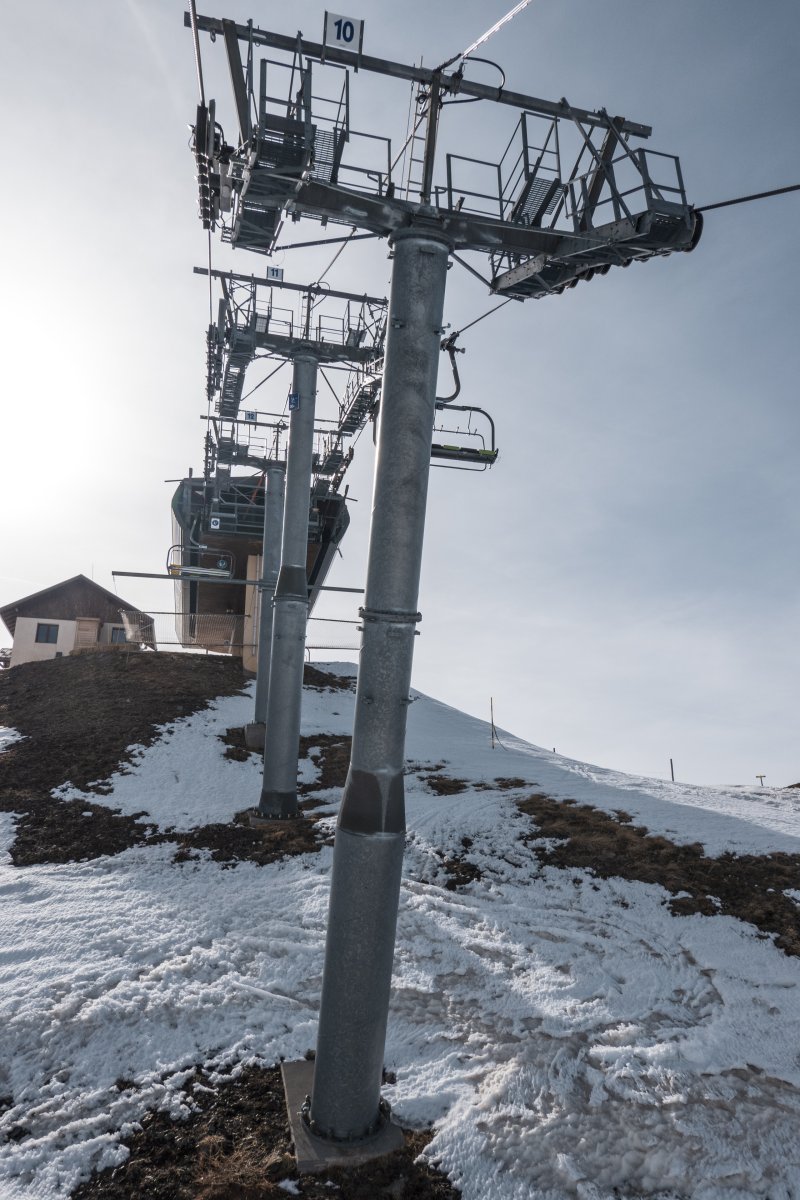 Sesselbahn Grand Serre am Gipfel Serre Chevalier