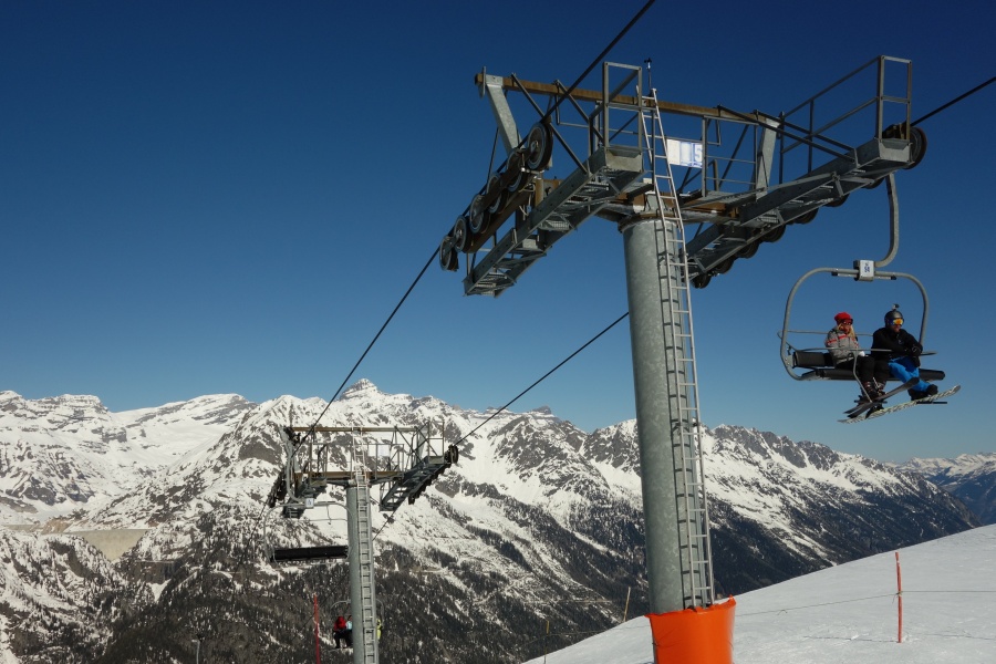 Sesselbahn Tête de Balme, März 2014