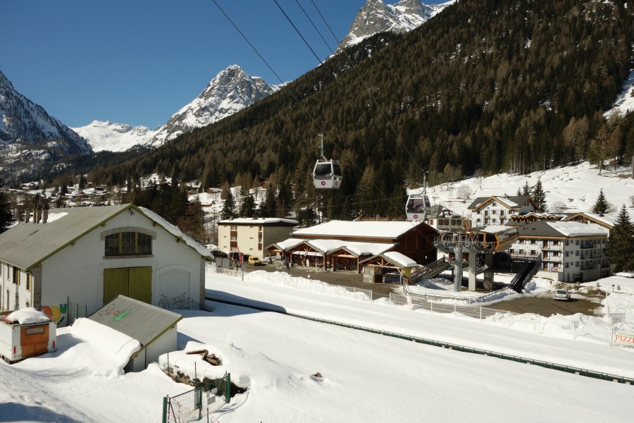 Kabinenbahn Vallorcine-Esserts, März 2014