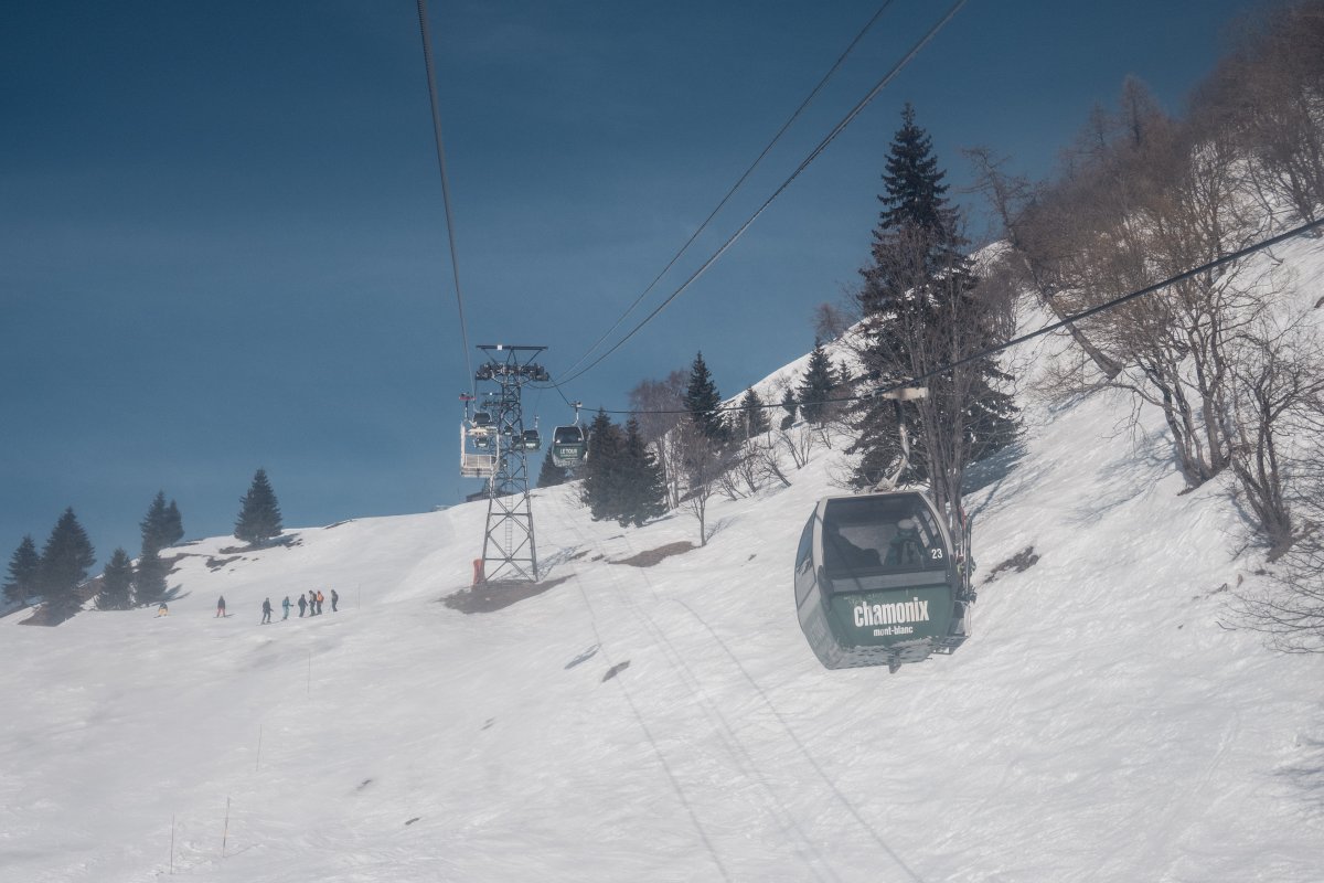 Kabinenbahn Le Tour-Charamillon, März 2022