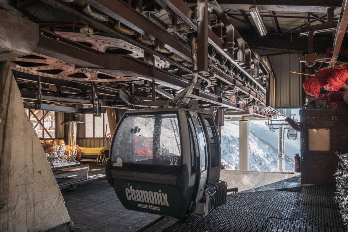 Bergstation der Kabinenbahn Charamillon