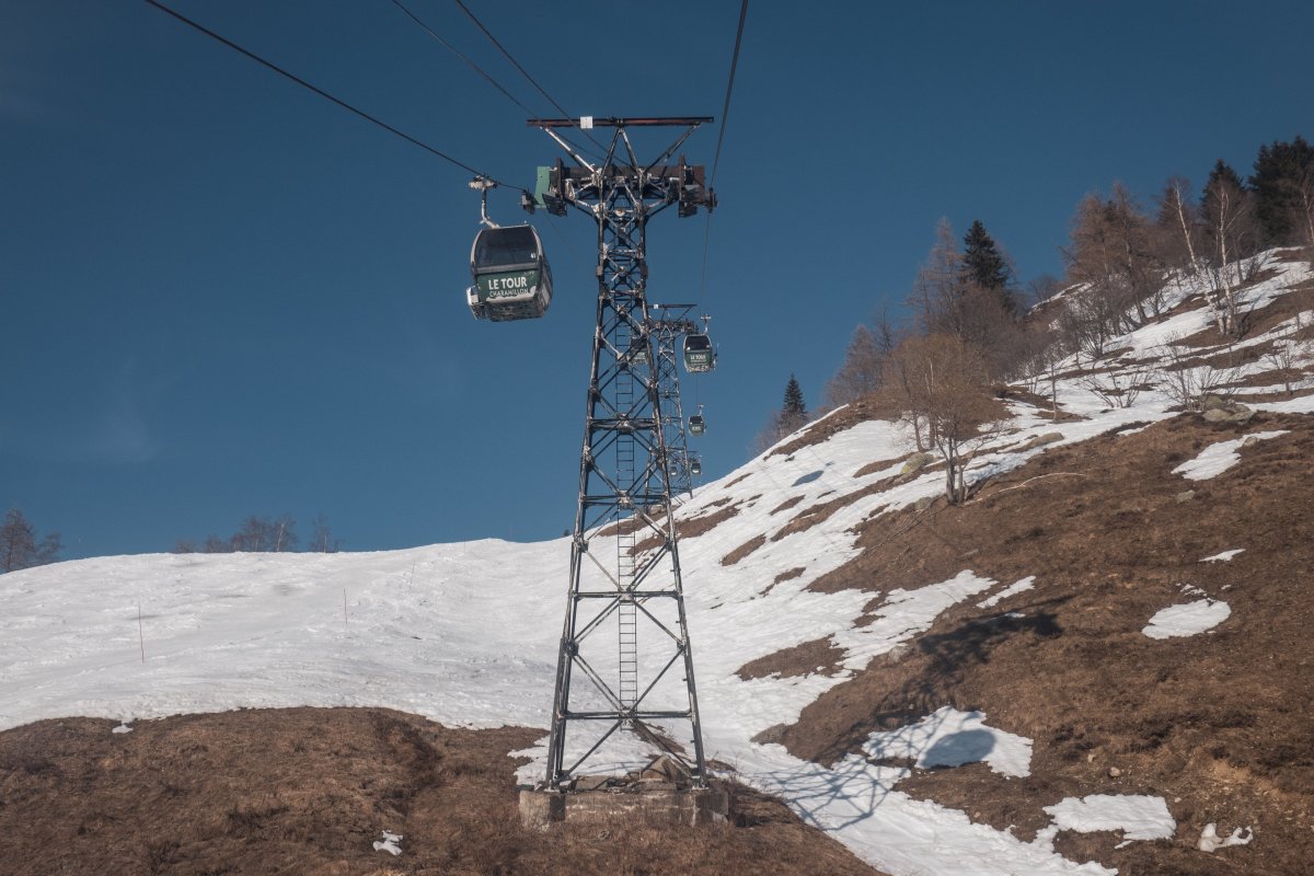Kabinenbahn Charamillon im Skigebiet Vallorcine - Le Tour