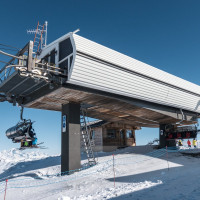 Bergstation der Sesselbahn Mont de la Chambre, Februar 2025
