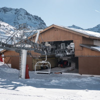 Talstation der Sesselbahn 3 Vallées, Februar 2025