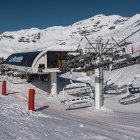 Talstation der Sesselbahn Portette, Februar 2025