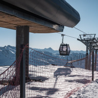 Bergstation der Kabinenbahn Bruyères 2, Februar 2025