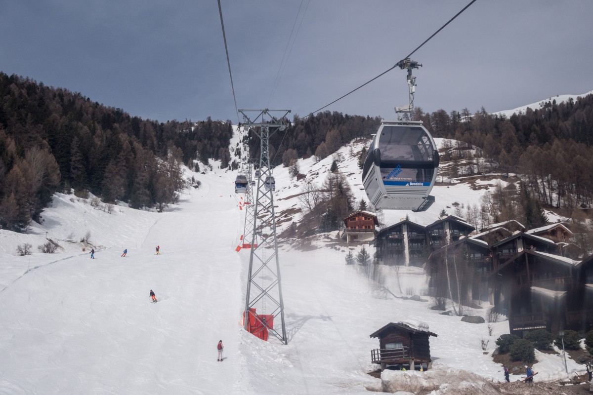 Kabinenbahn Grimentz-Bendolla, April 2018