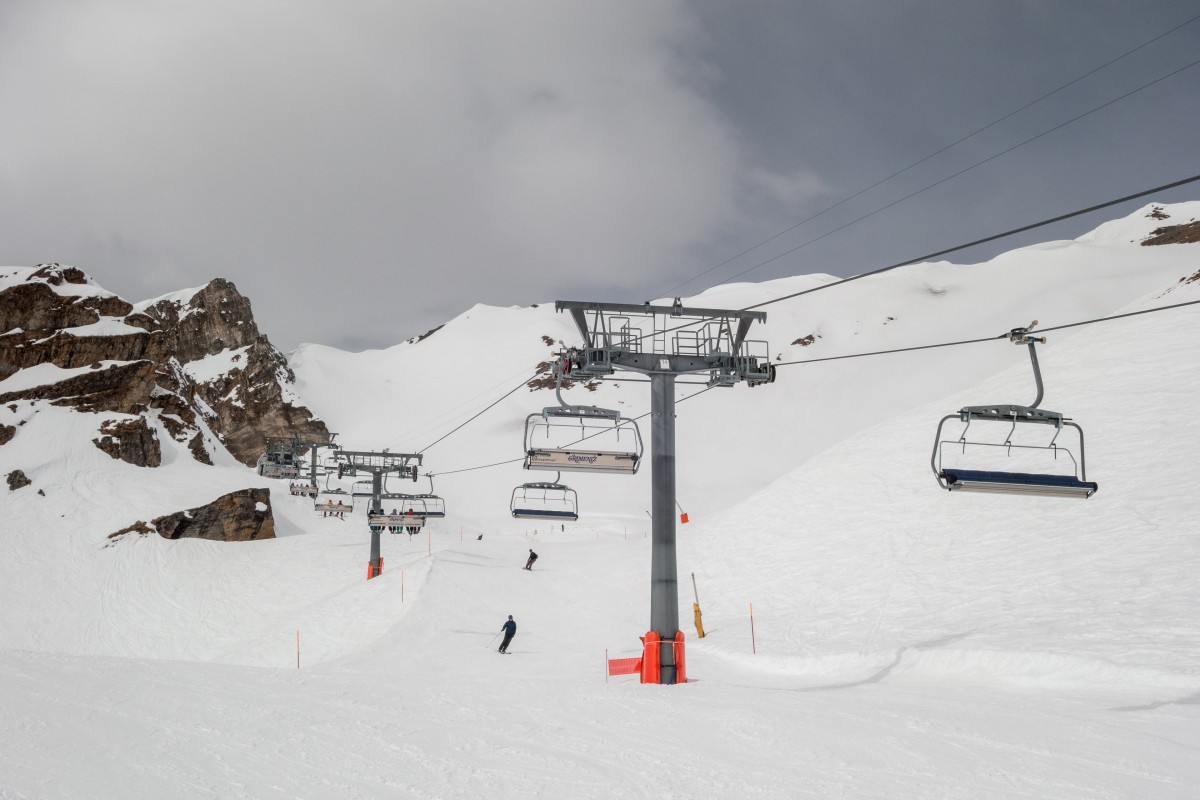 Sesselbahn Mont de Marais-La Tsarvaz, April 2018