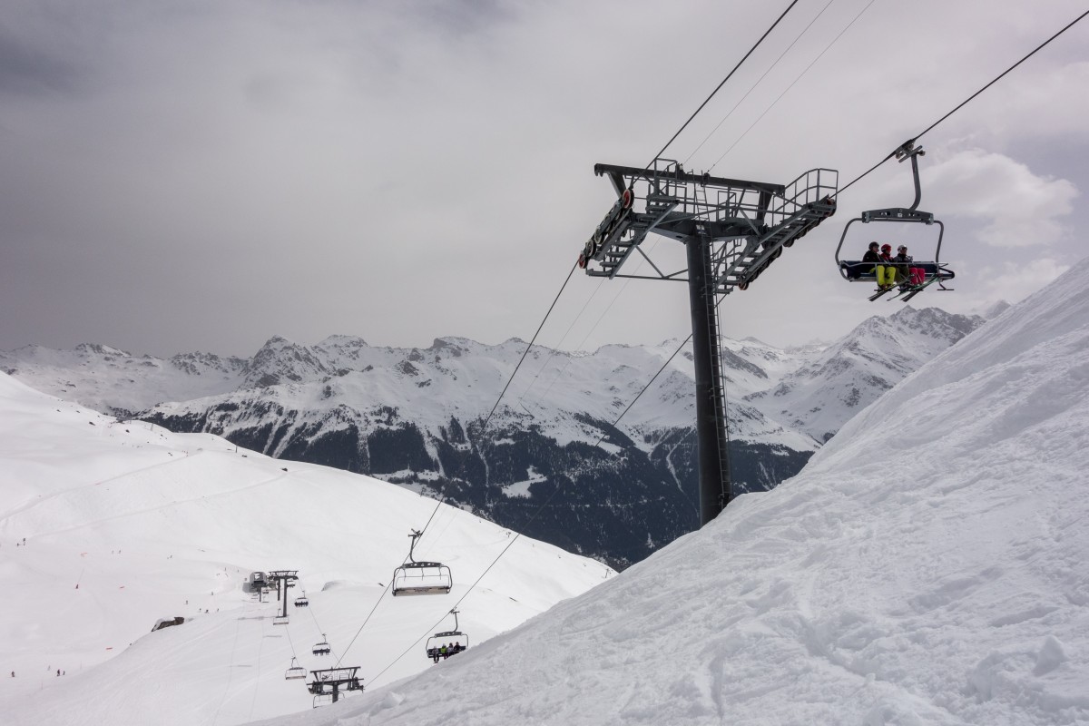 Sesselbahn Mont de Marais-La Tsarvaz, April 2018