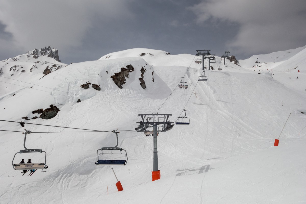 Sesselbahn Mont de Marais-La Tsarvaz, April 2018