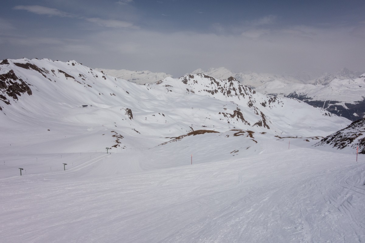 Pisten am Becs de Bosson, April 2018